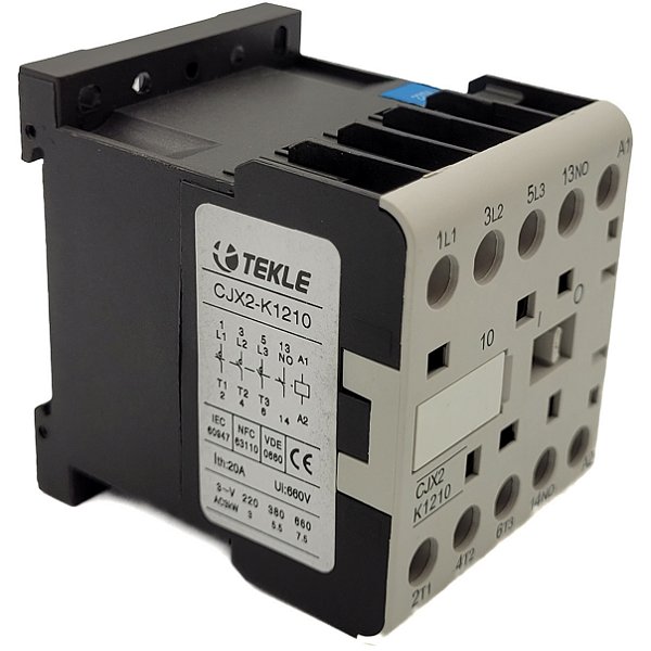 MINI CONTATOR DE FORCA CJX2-K12-220Vac