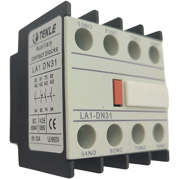 BLOCO DE CONTATO AUXILIAR CJX2 - F4-31 - DN31 - 3NA+1NF