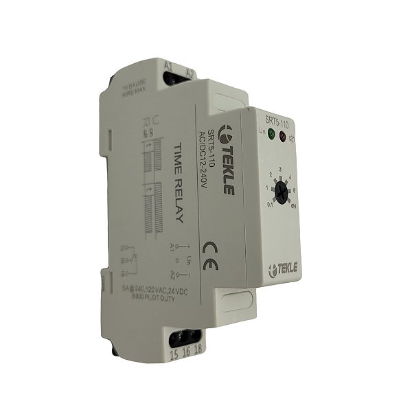 RELE DE TEMPO 6H SRT5-110 - ONDELAY  AC/DC 12-240VCA - 60HZ