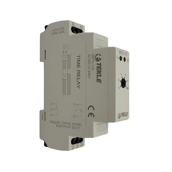 RELE DE TEMPO 10S SRT5-110 - ONDELAY  AC/DC 12-240VCA - 60HZ