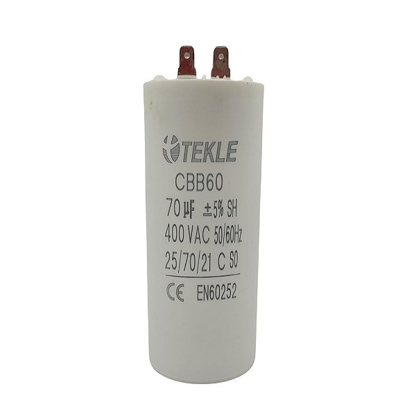 CAPACITOR PERMANENTE C/TERMINAL 70,0UF 440V
