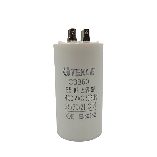 CAPACITOR PERMANENTE C/TERMINAL 55,0 UF 380/400V