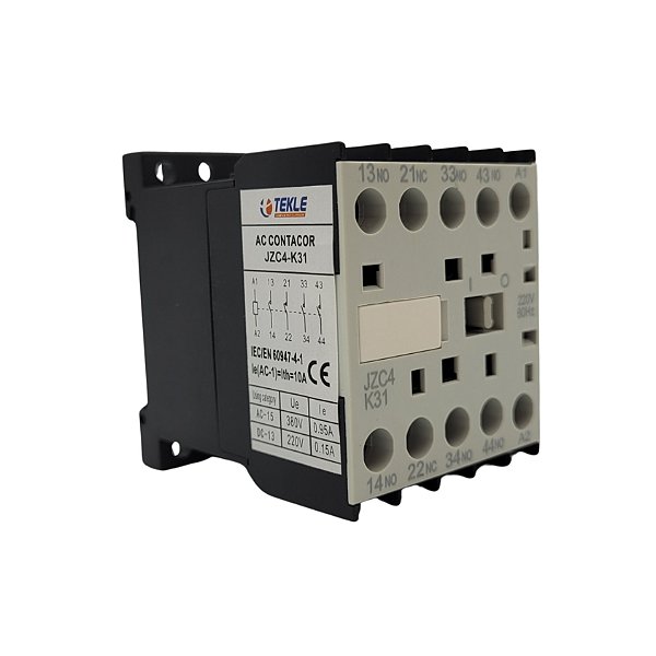 MINI CONTATOR AUXILIAR JZC4-K31 3NA+1NF 220Vca