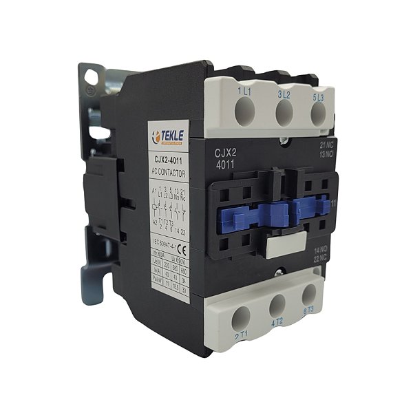 CONTATOR TRIP. CJX2-4011(LC1D-4011)1NA + 1NF - 24Vca