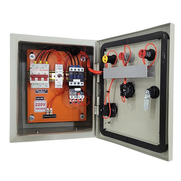 PAINEL PARA PROTEÇÃO DE COMPRESSOR TRIFÁSICO 5,0CV 220V
