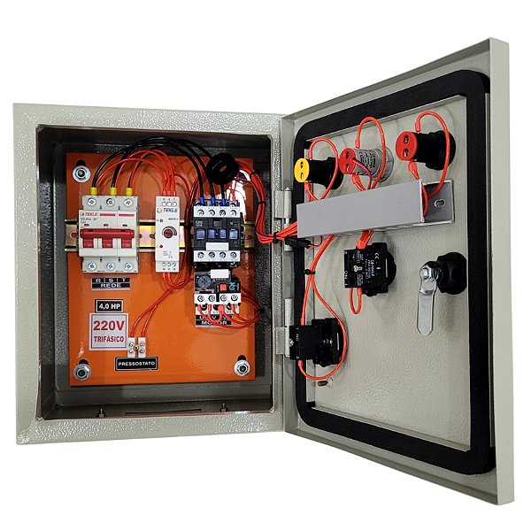 PAINEL PARA PROTEÇÃO DE COMPRESSOR TRIFÁSICO 4,0CV 220V