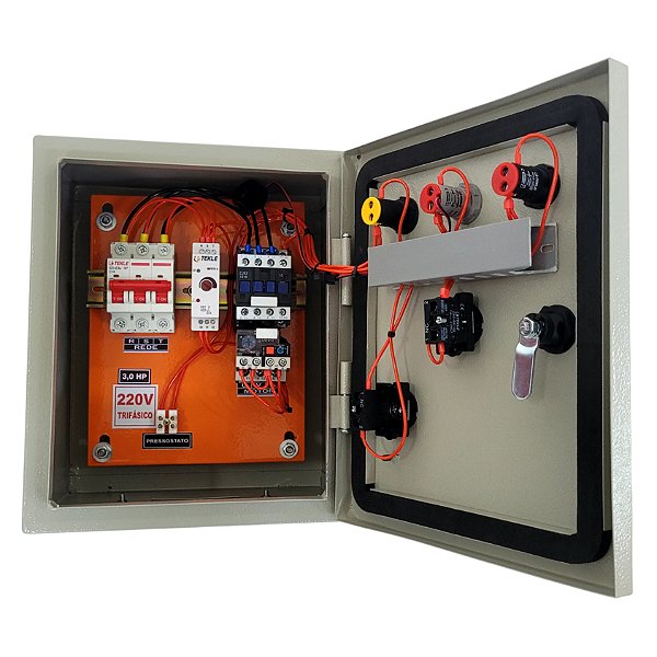 PAINEL PARA PROTEÇÃO DE COMPRESSOR TRIFÁSICO 3,0CV 220V