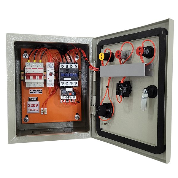 PAINEL PARA PROTEÇÃO DE COMPRESSOR TRIFÁSICO 7,5CV 220V