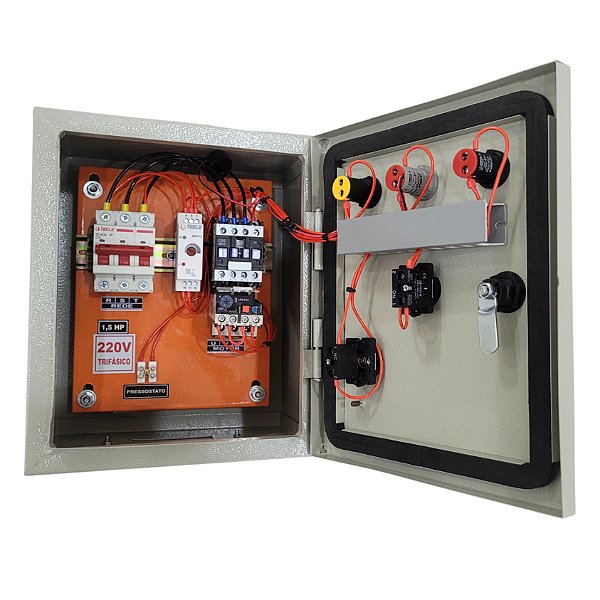 PAINEL PARA PROTEÇÃO DE COMPRESSOR TRIFÁSICO 1,5CV 220V