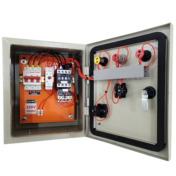 PAINEL PARA PROTEÇÃO DE COMPRESSOR TRIFÁSICO 5,5CV 220V