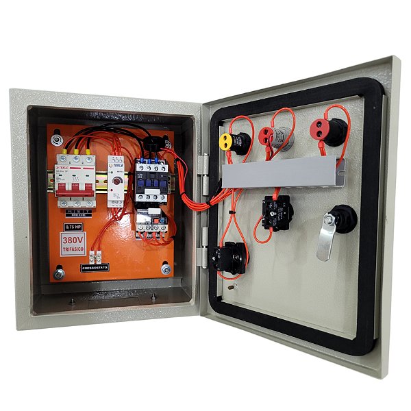 PAINEL PARA PROTEÇÃO DE COMPRESSOR TRIFÁSICO 0,75CV 380V