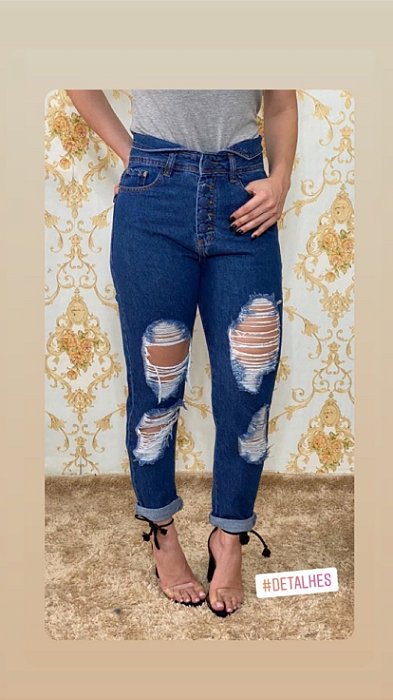 CALÇA JEANS DESTROYED