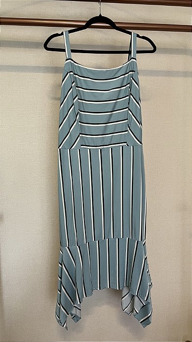 VESTIDO AZUL LISTRAS