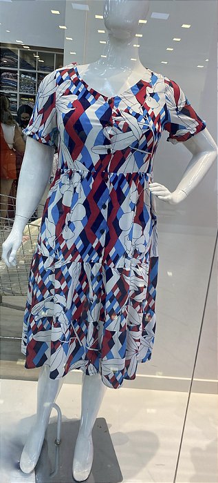 VESTIDO ESTAMPADO MANGA CURTA