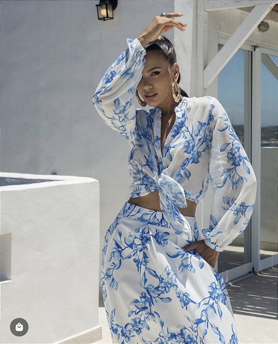 CAMISA ESTAMPA AZUL