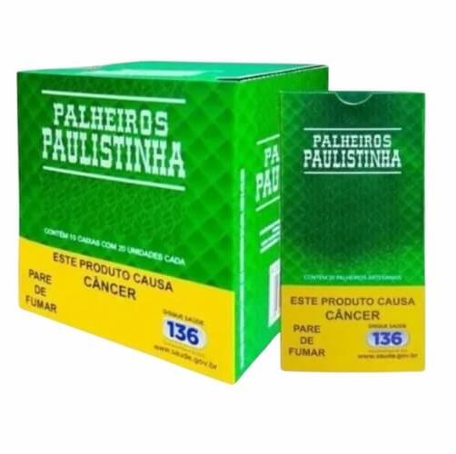 Cigarro Palheiro Paulistinha Menta Caixa com 10 Carteiras
