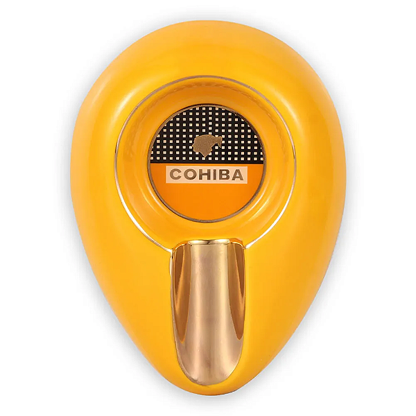 Cinzeiro Cerâmica Cohiba Amarelo Pequeno X1