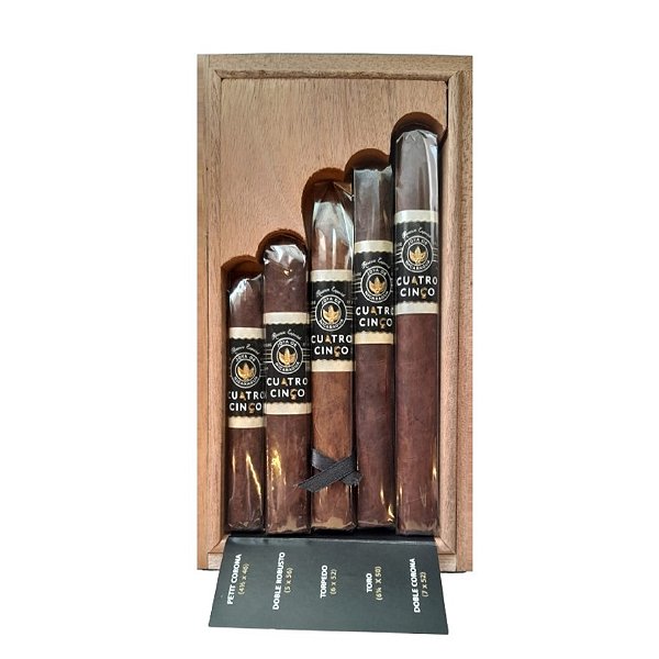 Charuto Joya de Nicarágua Cuatro Cinco Reserva Especial Coleção Váriada Box com 5 unid.