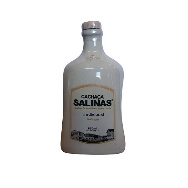 Cachaça Salinas Tradicional 670ml Cerâmica