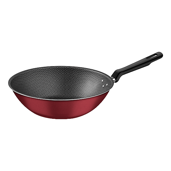 Wok Tramontina Loreto 28cm 3,6L Alumínio Antiaderente Starflon Max Vermelha