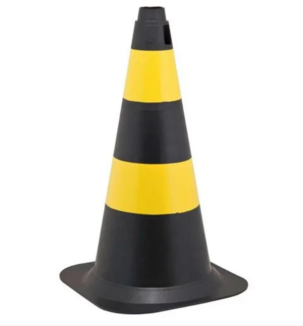 Cone de PVC Amarelo/Preto 50cm Worker