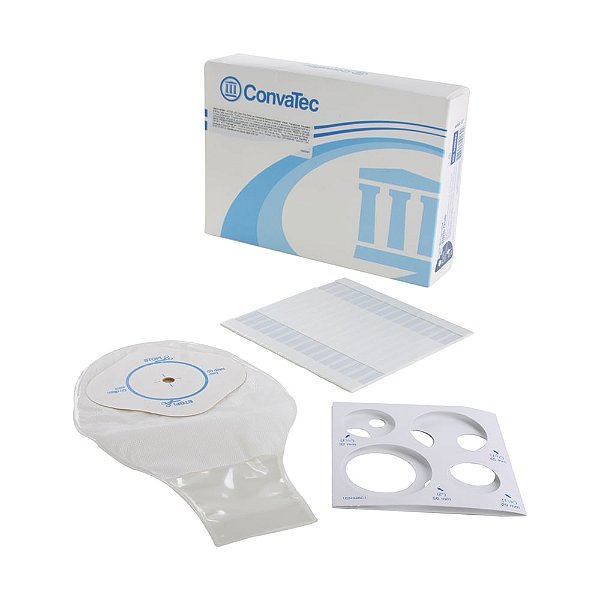 Bolsa de Colostomia Infantil Active Life Little Ones Transparente Drenável Recortável 8 a 50mm - 15 Unidades Convatec