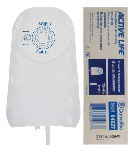 Bolsa De Urostomia Active Life Transparente Recortável 19/45 mm 10un - Convatec
