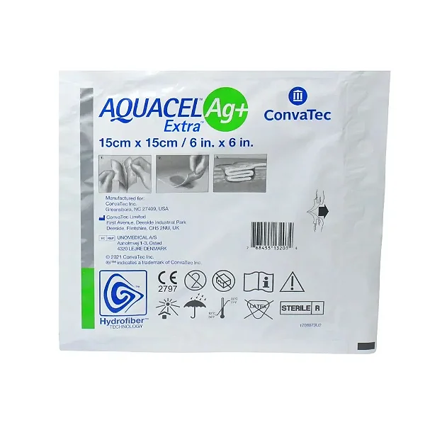 Curativo Aquacel Ag+ Extra 15 X 15 Cm - Convatec
