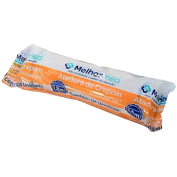 Atadura Crepom 13 Fios 30 CM x 1,8 M Melhor Med 12 Unidades