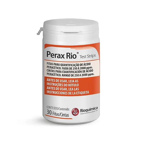 Fita Teste Para Quantificação de Ácido Peracético Pote C/ 30 Und - Rioquimica