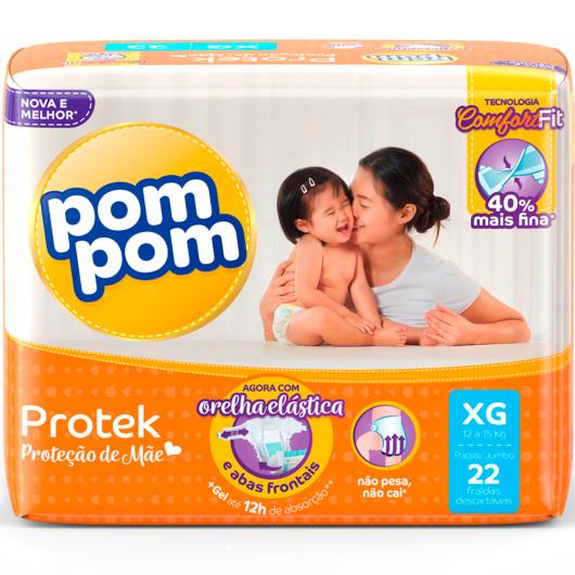Fralda Descartavel Infantil Xg Pct 22 - Pompom