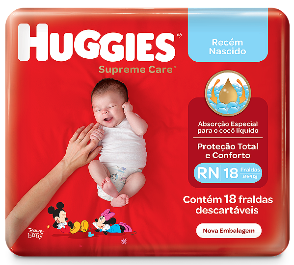Fralda Descartavel Recem Nascido Pct 18 - Huggies