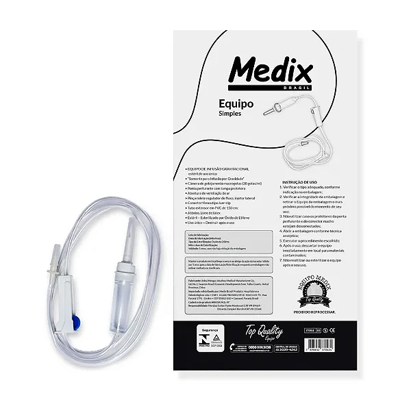 Equipo Micro Flex Luer Slip Com Injeção Lateral Ar - Medix