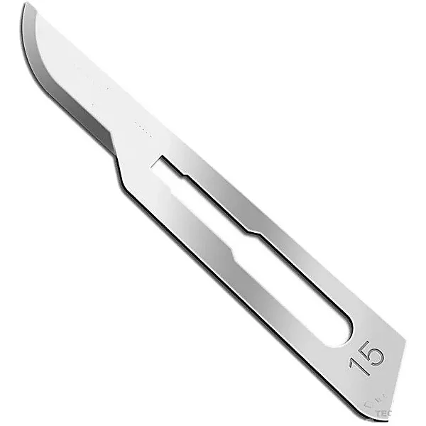 Lamina Bisturi N°15 Aço Carbono - Solidor