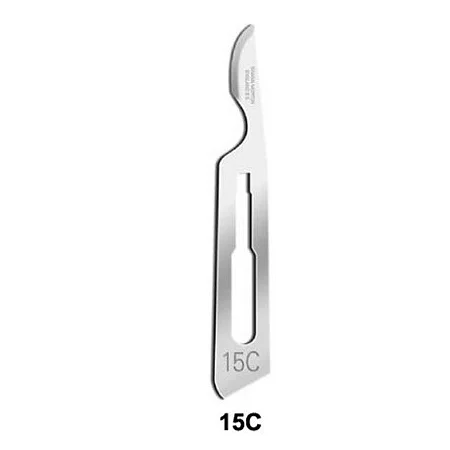 Lamina Bisturi N°15c Aço Carbono - Sterilance