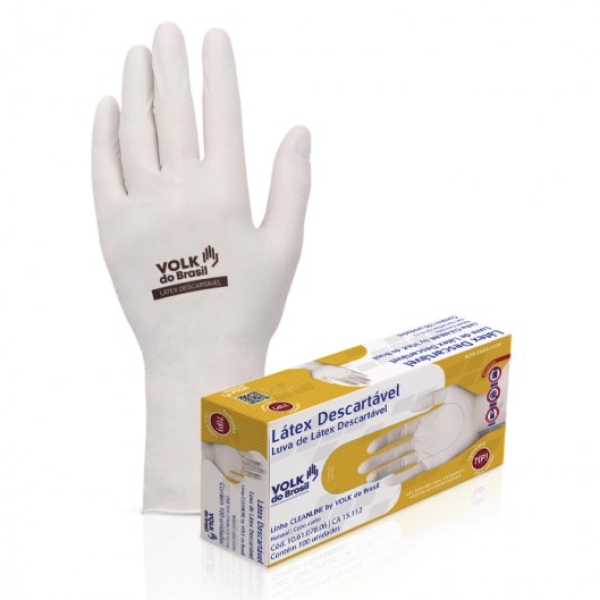 Luva De Latex P Com Pó 100 Unidades - Volk