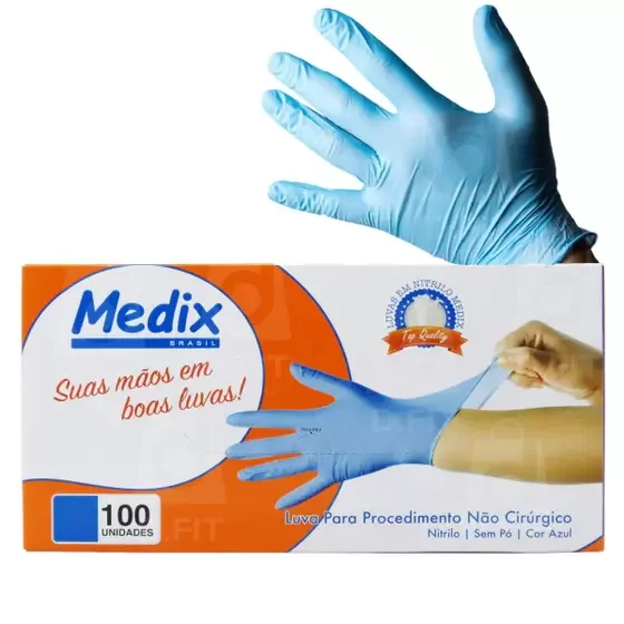 Luva Nitrilica G Sem Po Azul - Medix