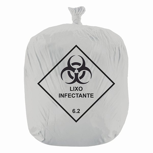 Saco De Lixo Hospitalar Infetante 30l Leitoso 100 Unidades - Araken