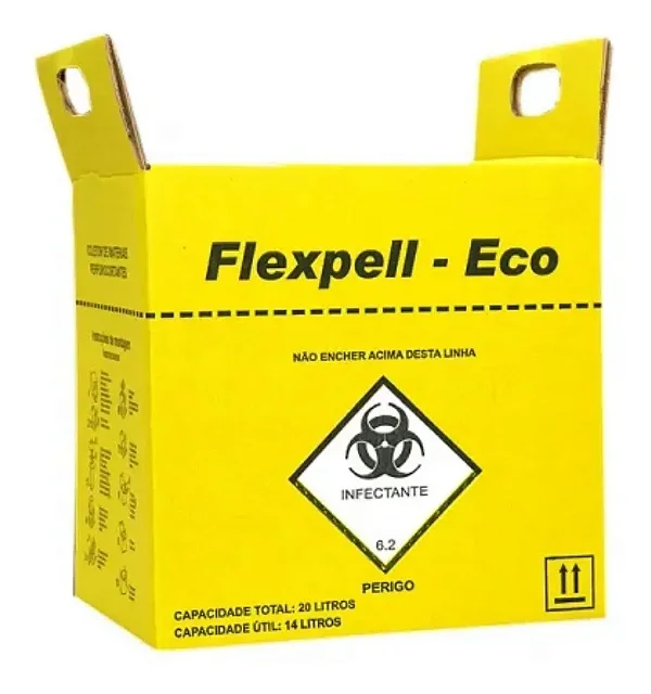 Caixa Coletora Eco 13l Para Material Perfurocortante - Flexpell