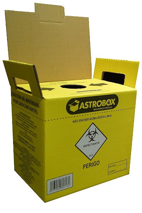 Caixa Coletora 7l Para Material Perfurocortante - Astrobox