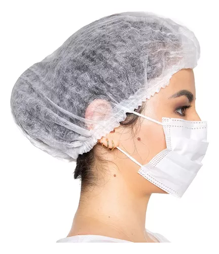 Touca Descartavel 20g Branca Com Elastico 100 Unidades - Dmi