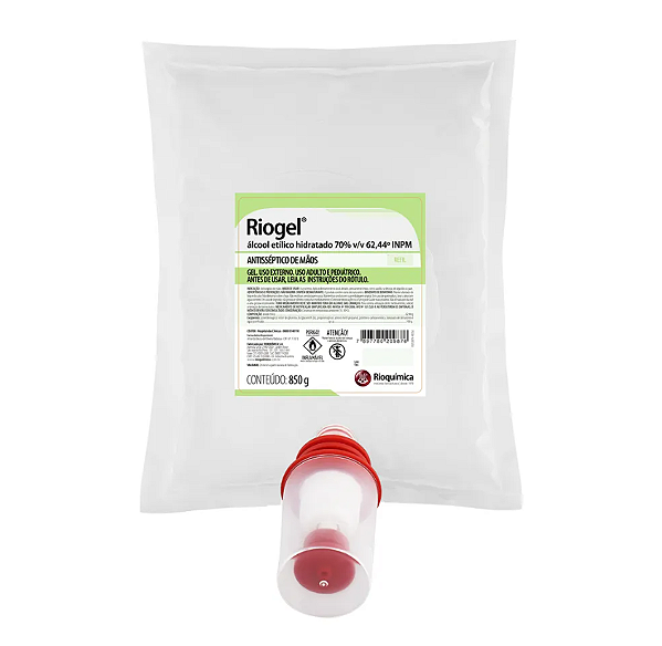 Alcool Gel Riogel Antisséptico Hidratado 860g / 1l - Rioquimica