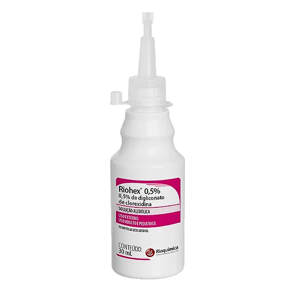 Solução Alcoólica Riohex 0,5% 30ml - Rioquímica