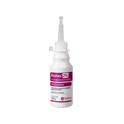 Riohex 2% Solução Alcoolica 100ml Clorexidina Twist - Rioquímica