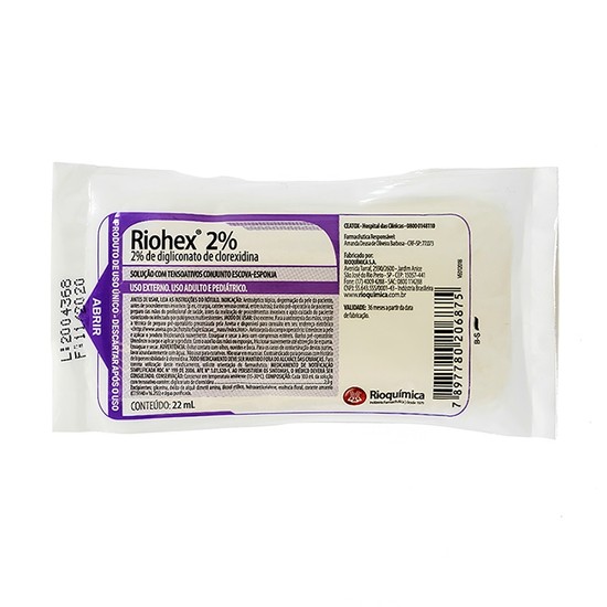 Escova Para Assepsia Riohex 2% 22ml - Rioquimica