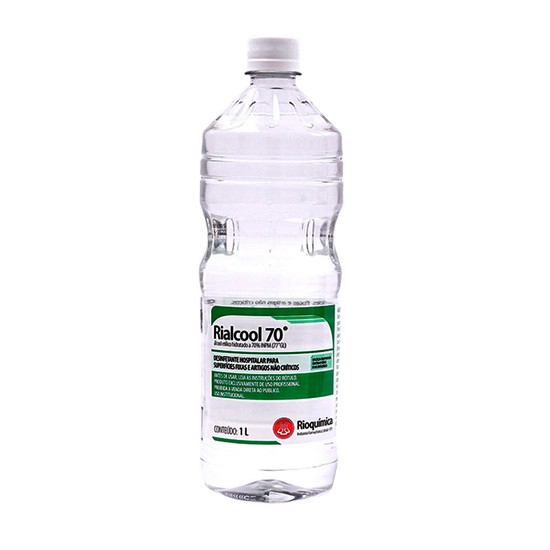 Rialcool 70 Antisséptico 1l Alcool Etiletico 77 - Rioquimica
