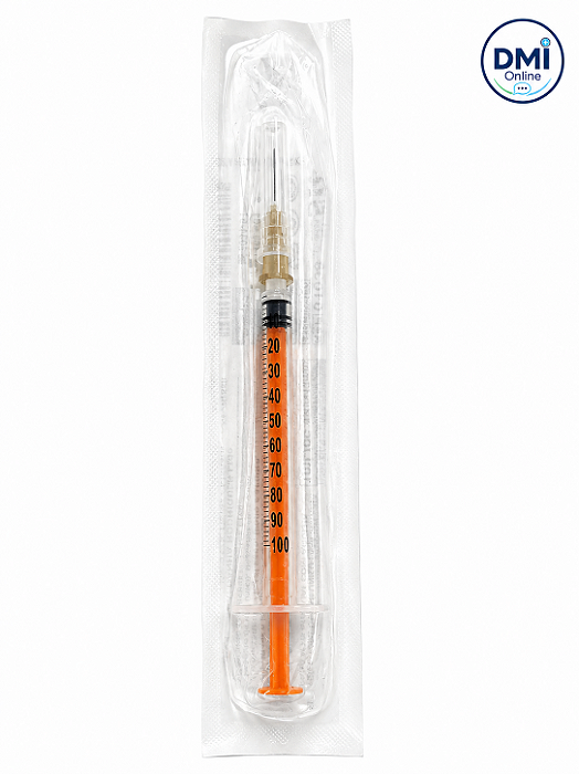 Seringa Descartavel De Insulina 1ml Com Agulha Luer Slip 13 X 0,45 - Sr