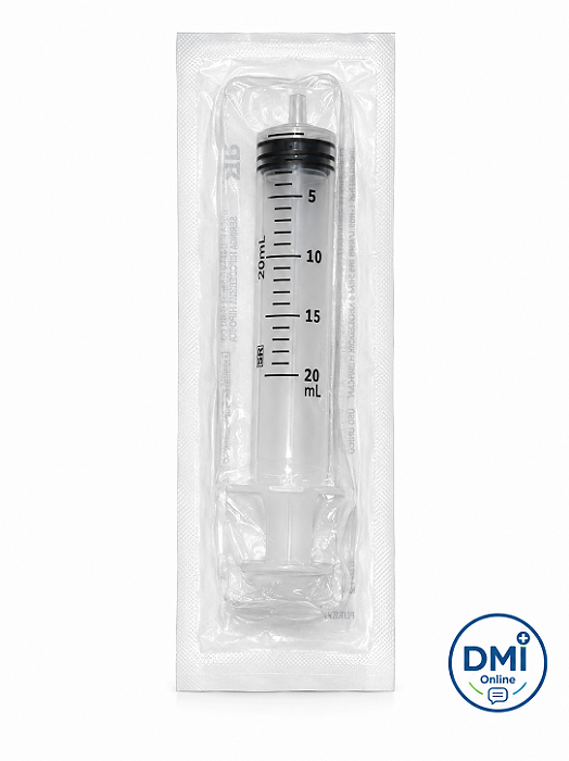 Seringa Descartável 20ml Luer Slip Sem Agulha - B. Lateral - SR