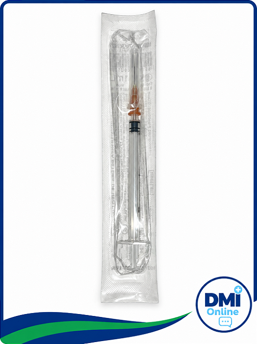 Seringa Descartavel Tuberculina 1ml Com Agulha Luer Slip 13 X 0,45 Sr