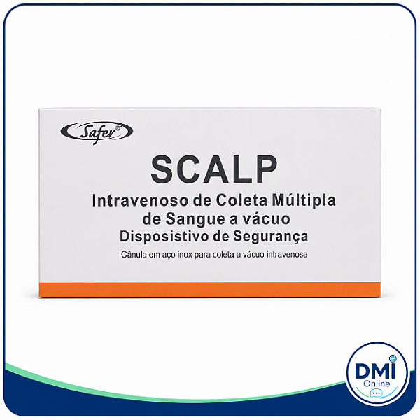 Scalp 25g Com Dispositivo Para Coletas Multiplas - SAFER